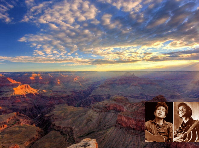 BOB DYLAN AND WOODY GUTHRIE: IN THE GRAND CANYON AT SUNDOWN